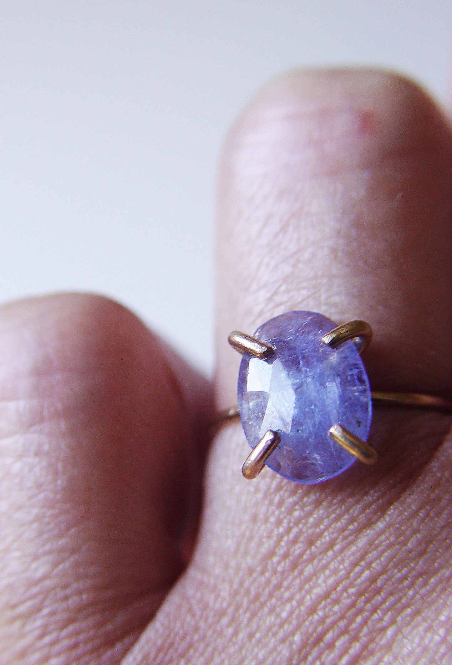 Handmade BlueTanzanite Gold Filled Ring: December Birthstone - Purple Gemstone Engagement Jewelry