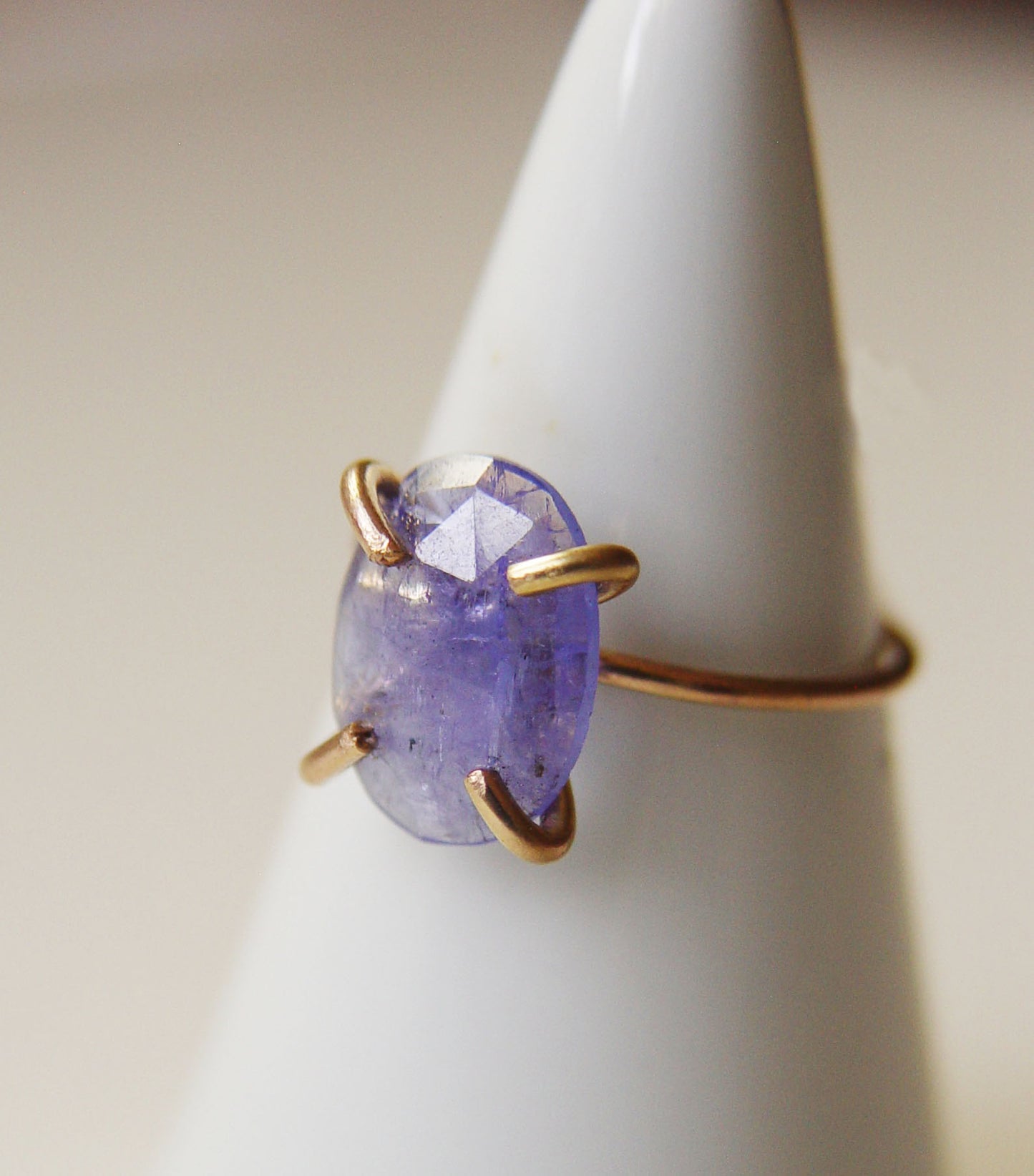 Handmade BlueTanzanite Gold Filled Ring: December Birthstone - Purple Gemstone Engagement Jewelry