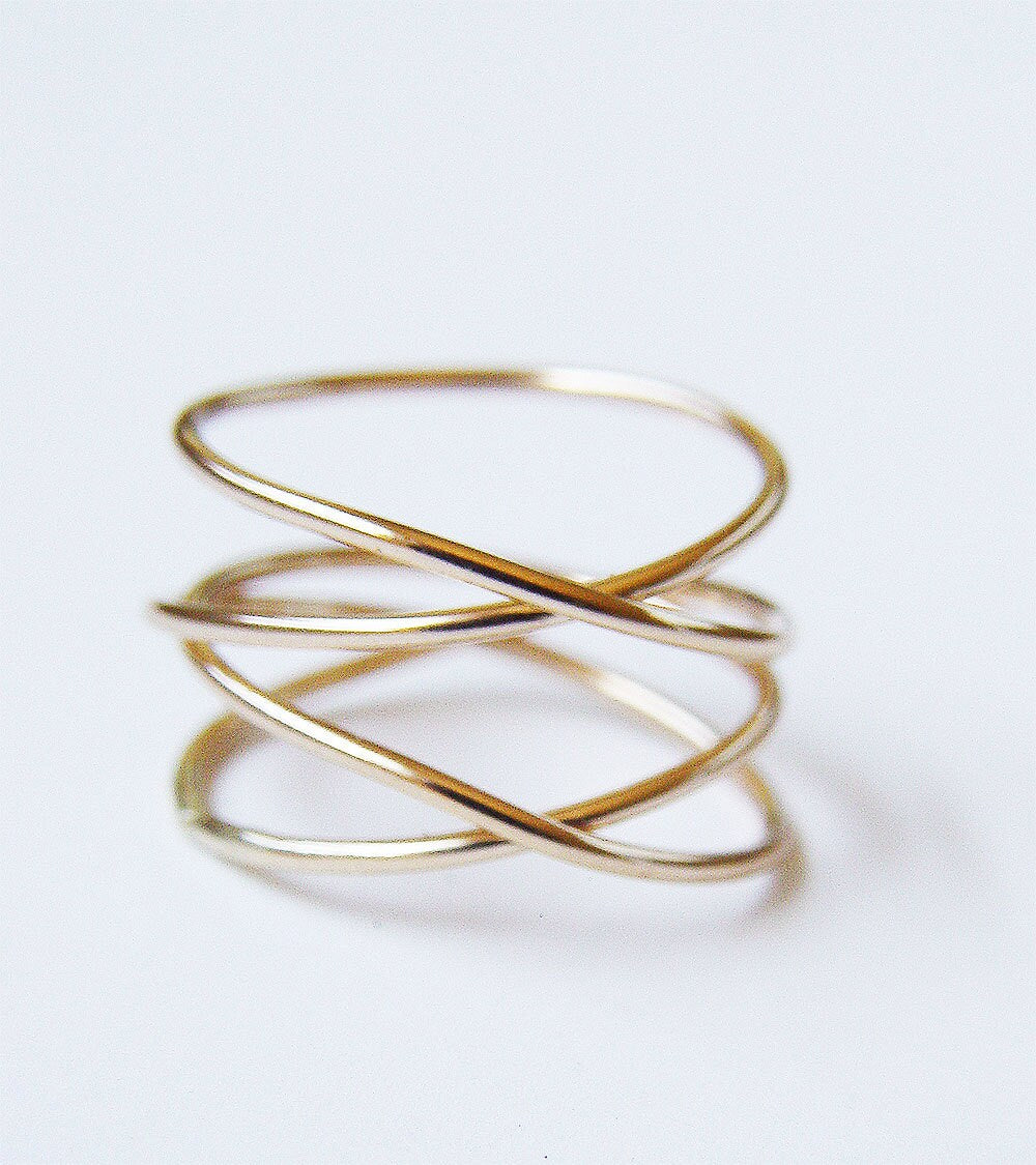 Infinity Gold Spiral Ring