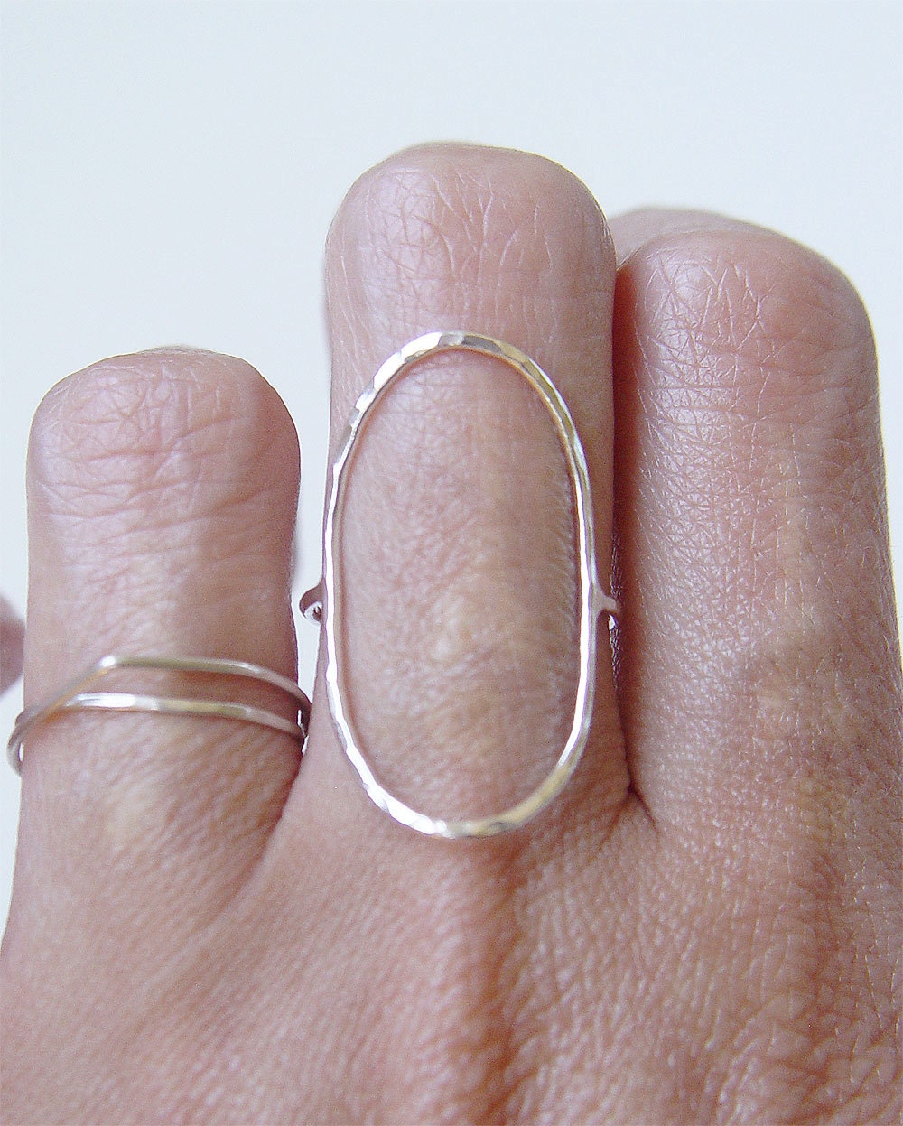 Open Oval Gold Saturn Ring