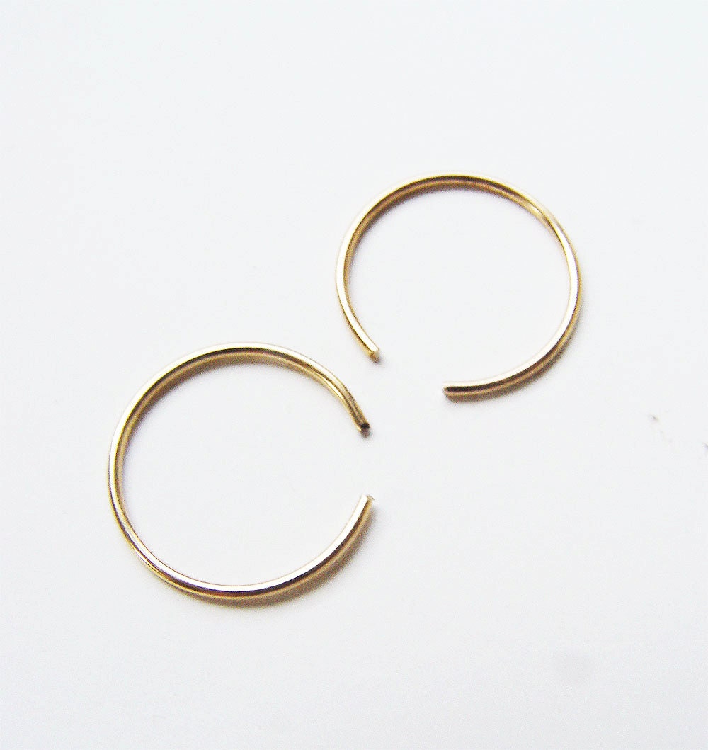Circle Hug 14k Gold Hoops