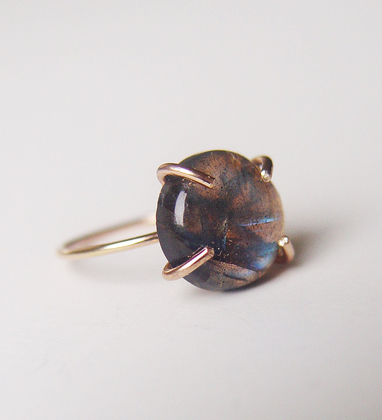 Flashy Labradorite 14k Gold Ring
