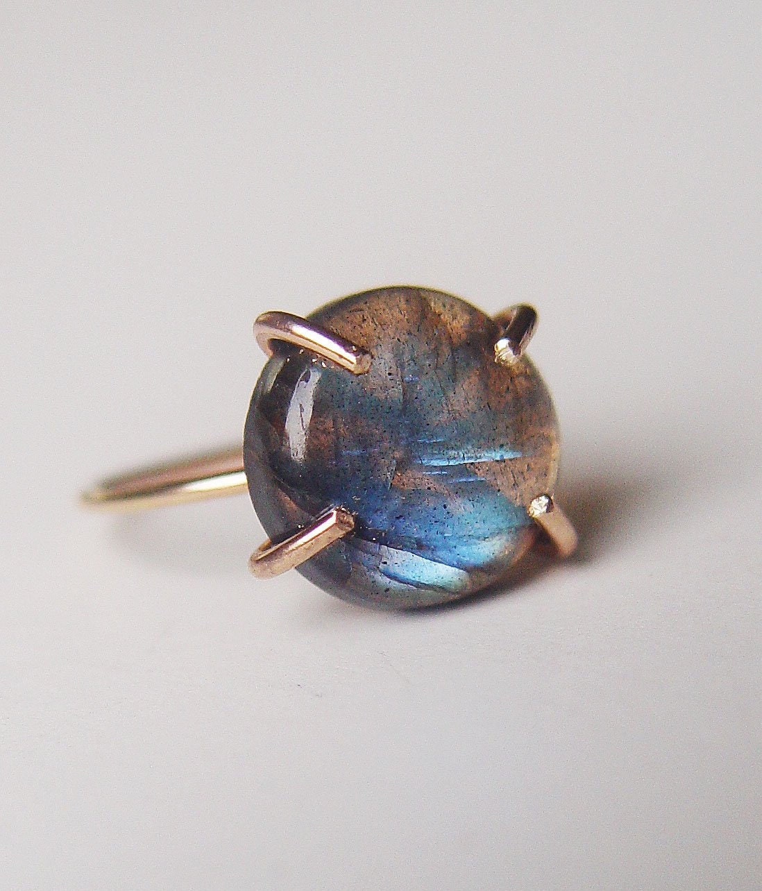 Flashy Labradorite 14k Gold Ring