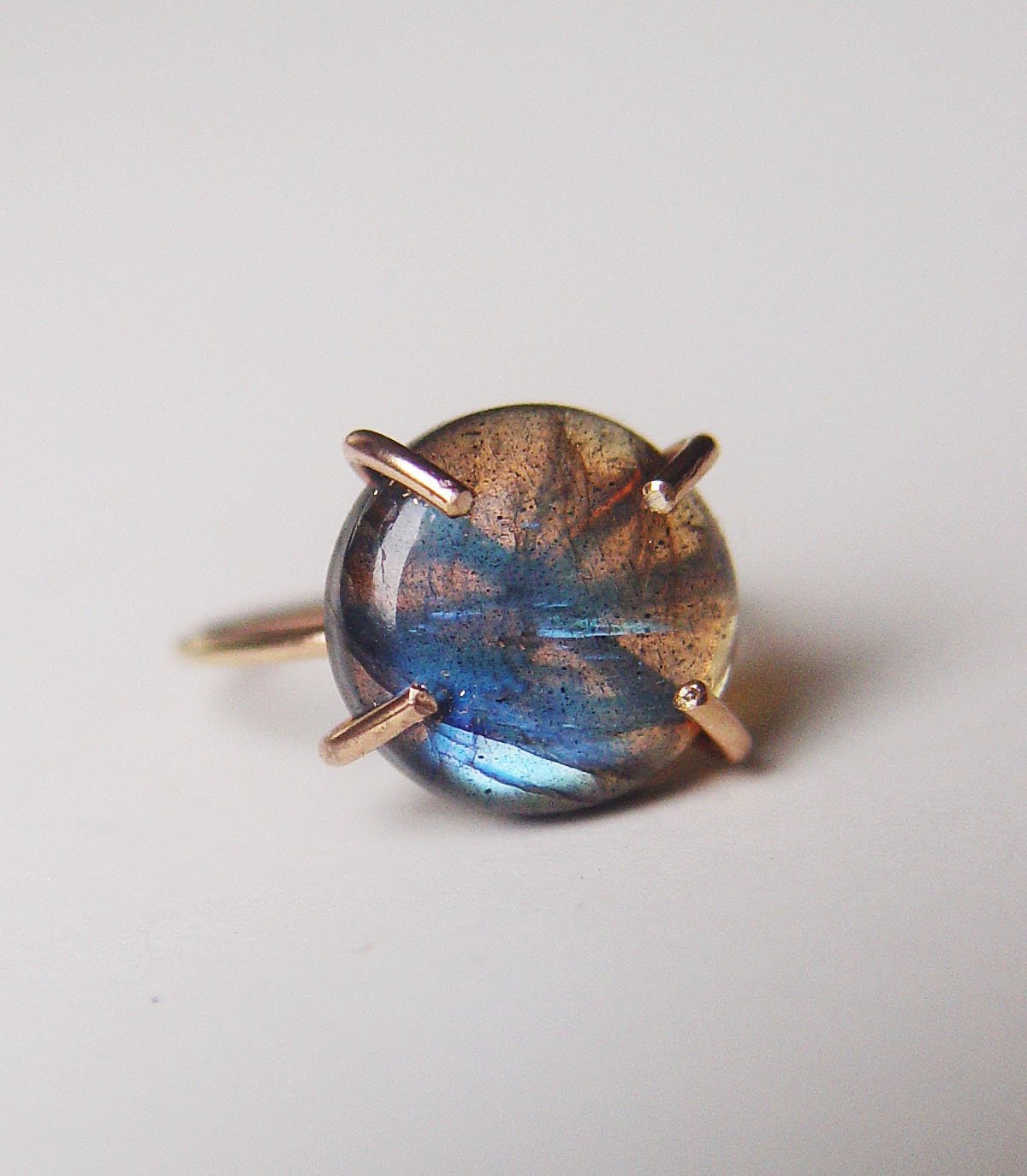 Flashy Labradorite 14k Gold Ring