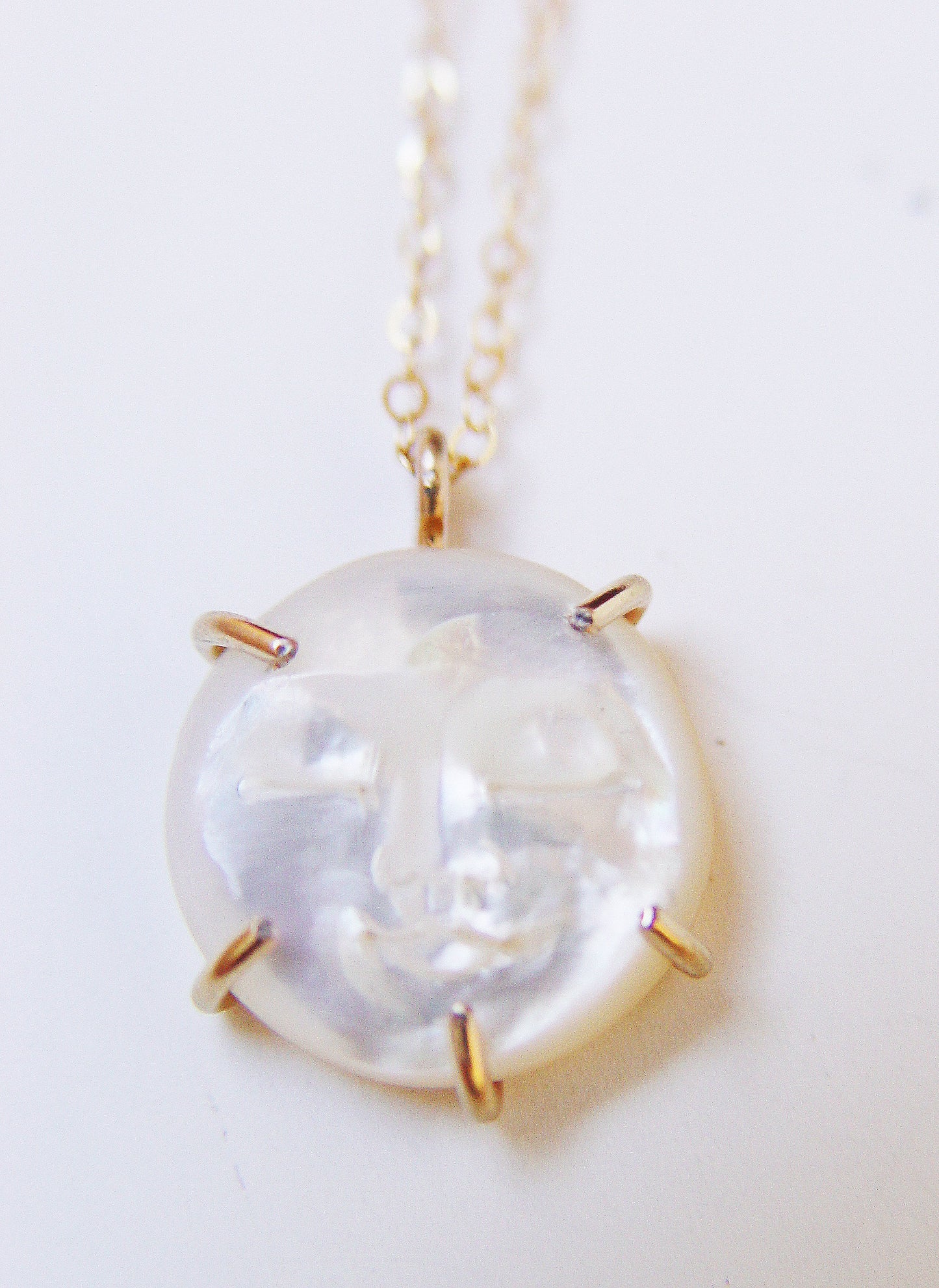 Pearl MAN In The MOON Gold Necklace