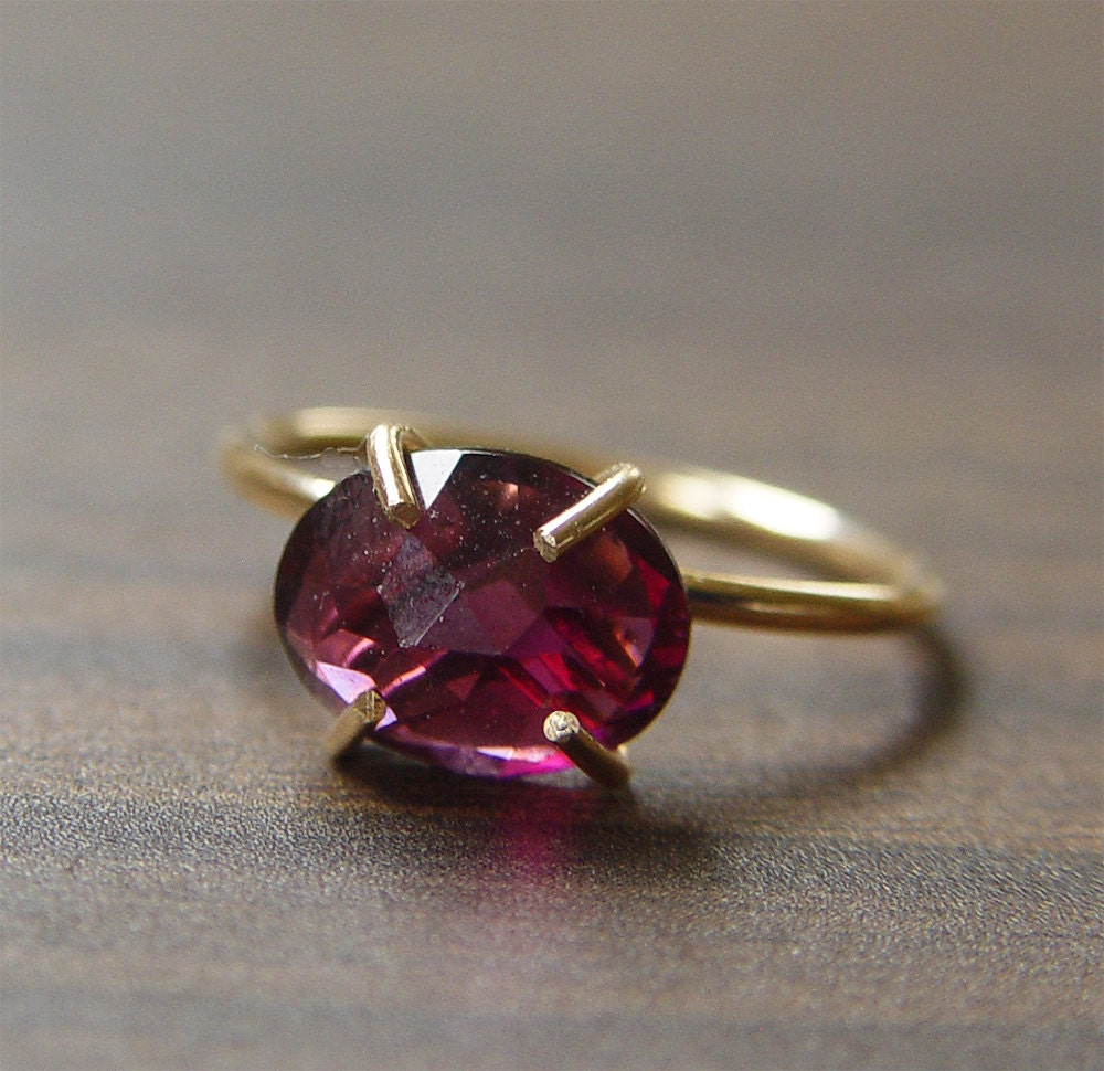 Red Garnet 14k Gold Fill Ring