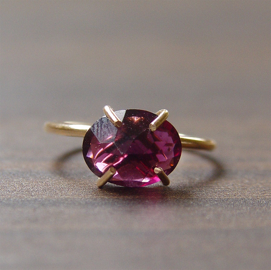 Red Garnet 14k Gold Fill Ring