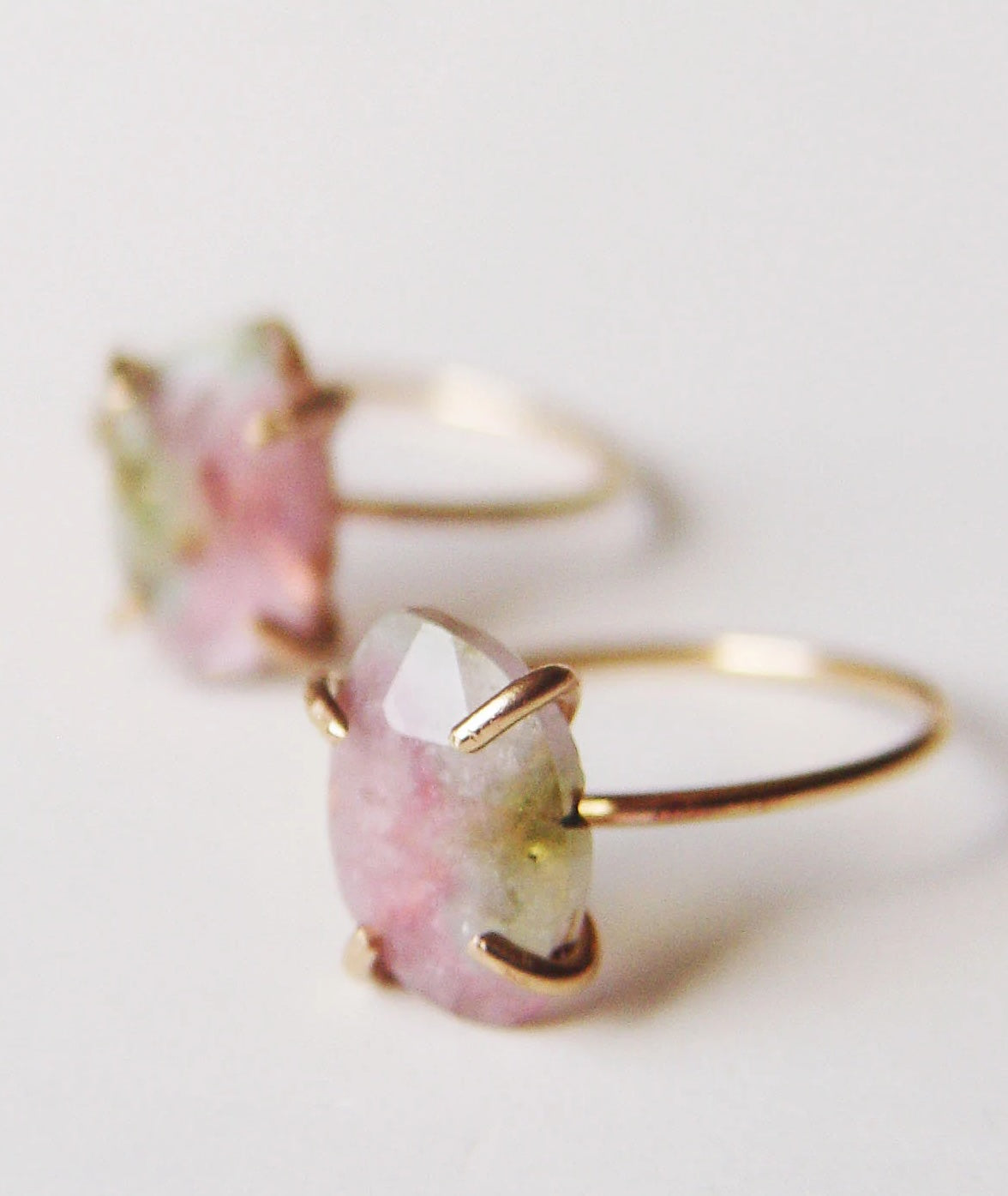 Watermelon Tourmaline Ring – 14K Gold Filled | Natural Pink & Green Tourmaline Handmade Gemstone Jewelry