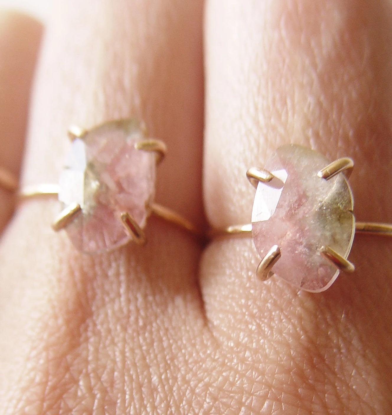 Watermelon Tourmaline Ring – 14K Gold Filled | Natural Pink & Green Tourmaline Handmade Gemstone Jewelry