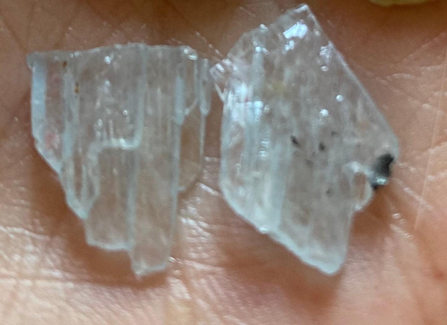 Custom order for Ellen - Raw Barite Crystal Dangle Earrings.