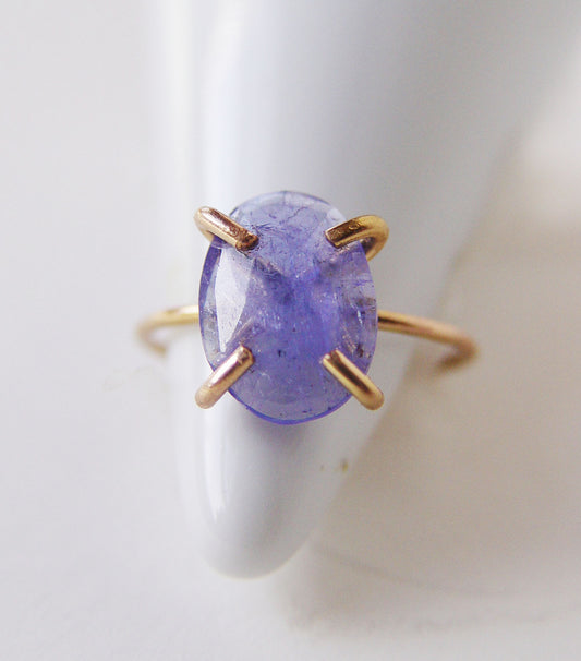 Blue Tanzanite Gold Filled Ring
