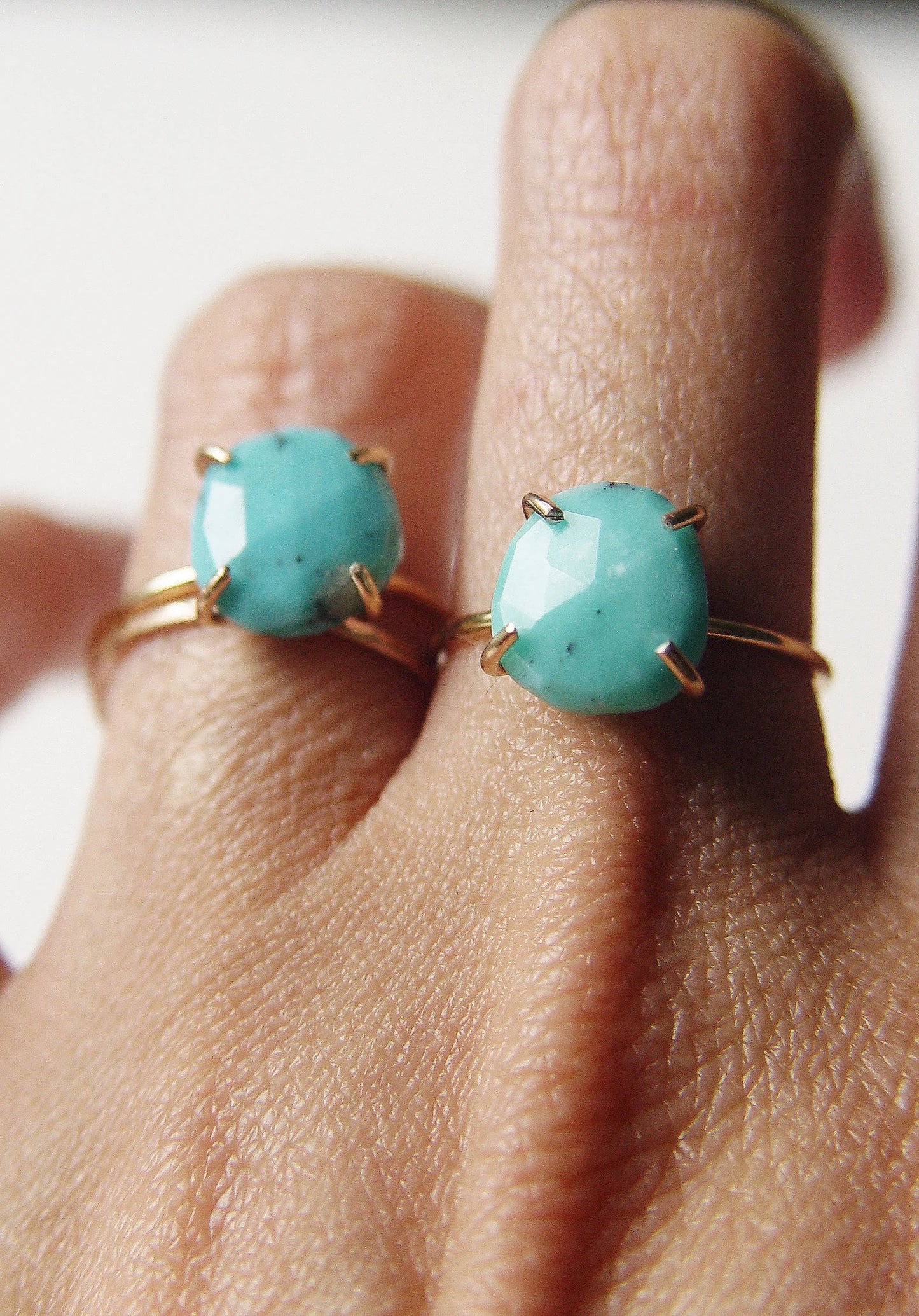 Natural Turquoise 14k Gold Filled Ring, Handcrafted Artisan Turquoise Gemstone Jewelry