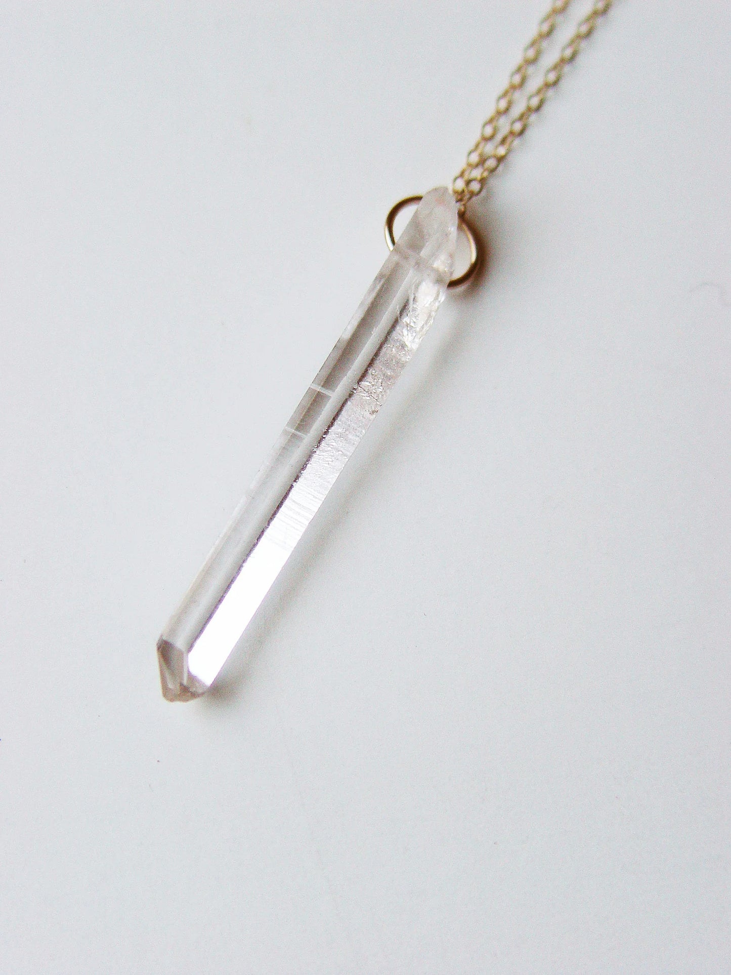 Angel Aura Quartz Necklace: 14k Gold Filled Rainbow Crystal Pendant - Healing Gemstone Boho Jewelry