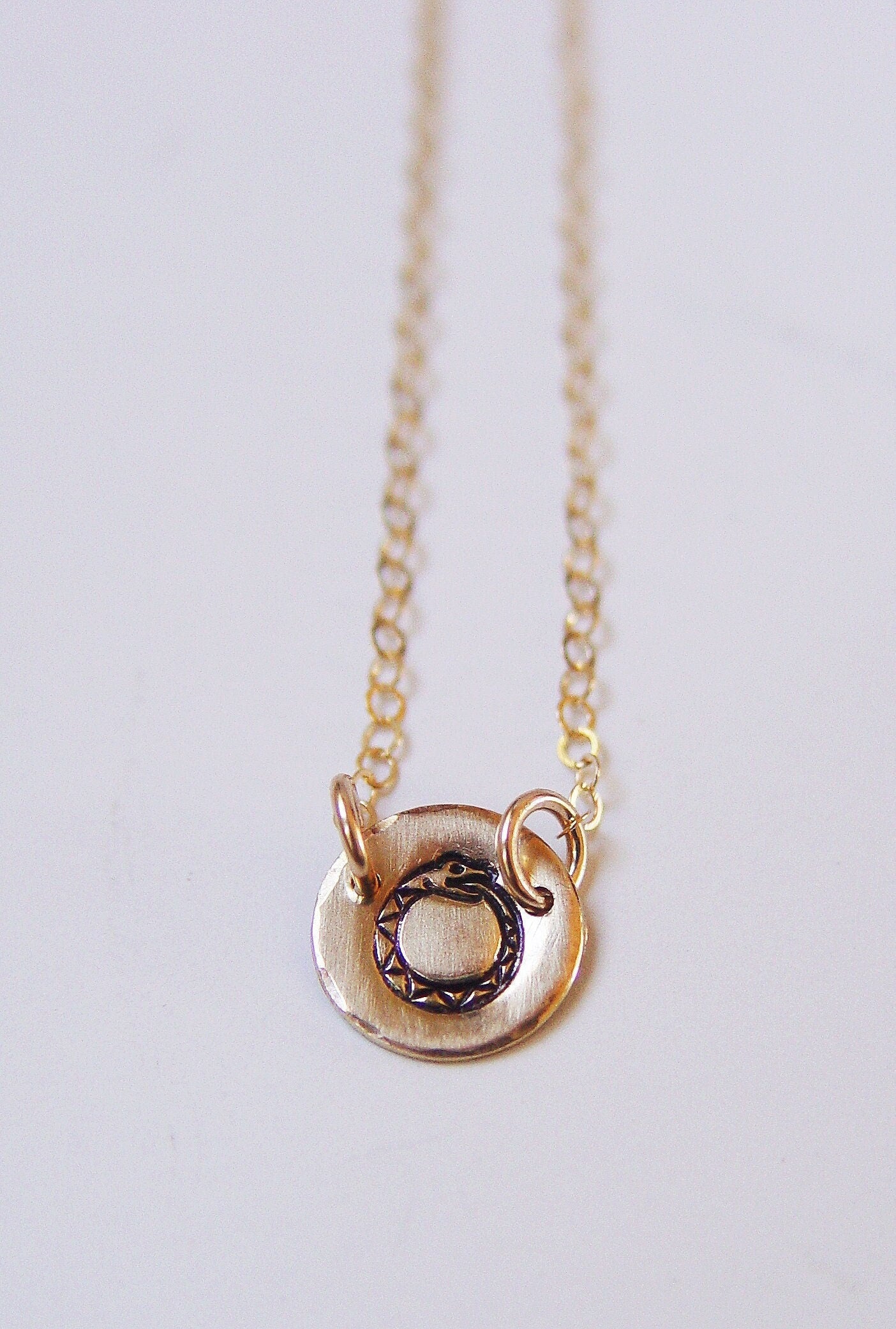 Ouroboros Snake Gold Necklace