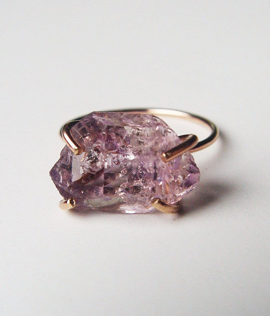 Vera Cruz Amethyst Herkimer Gold Ring